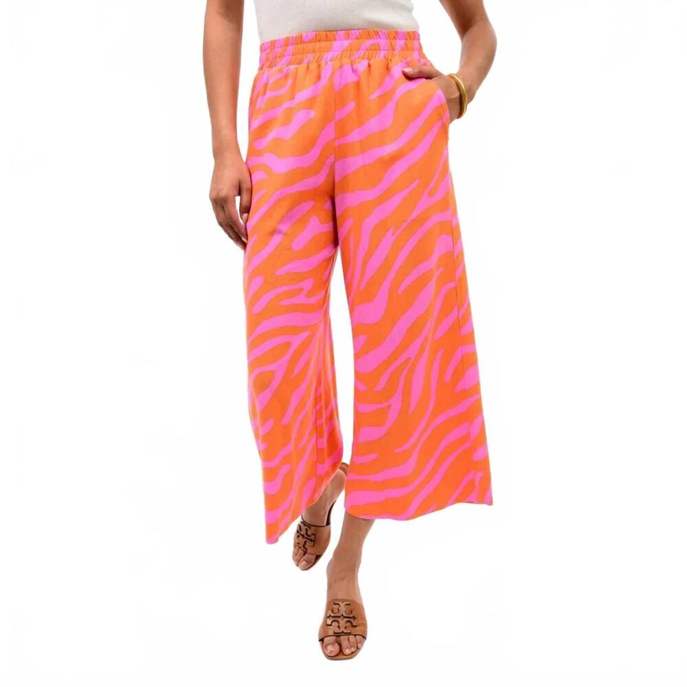 NEW IVY JANE pull on crop pants in tangerine